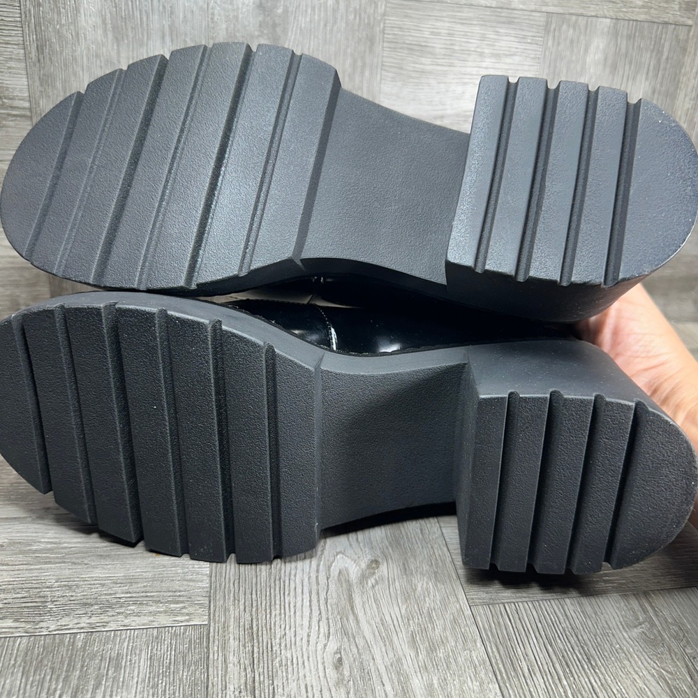 Madden Girl Mary Jane Women 9.5 Black Platform Lug Sole Chunky Goth NEW - Picture 7 of 8
